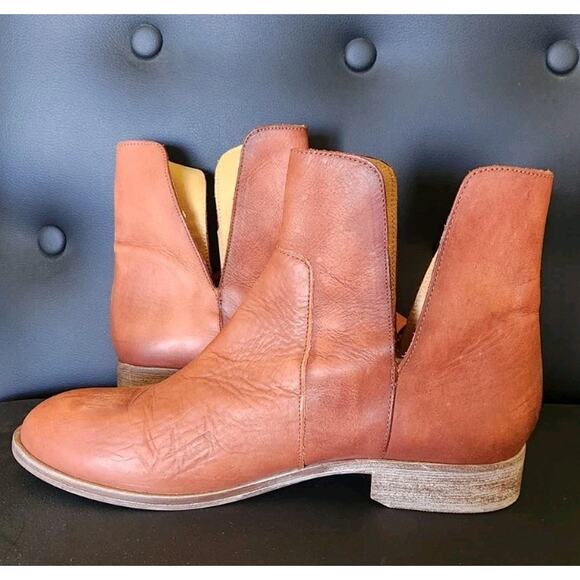 FREE PEOPLE MATISSE Women's Size 8M Fringed Flat Booties Cayenne Leather NEW - Picture 8 of 11